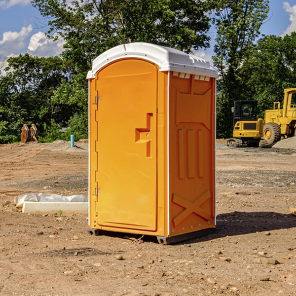 how often are the portable restrooms cleaned and serviced during a rental period in Edinboro Pennsylvania